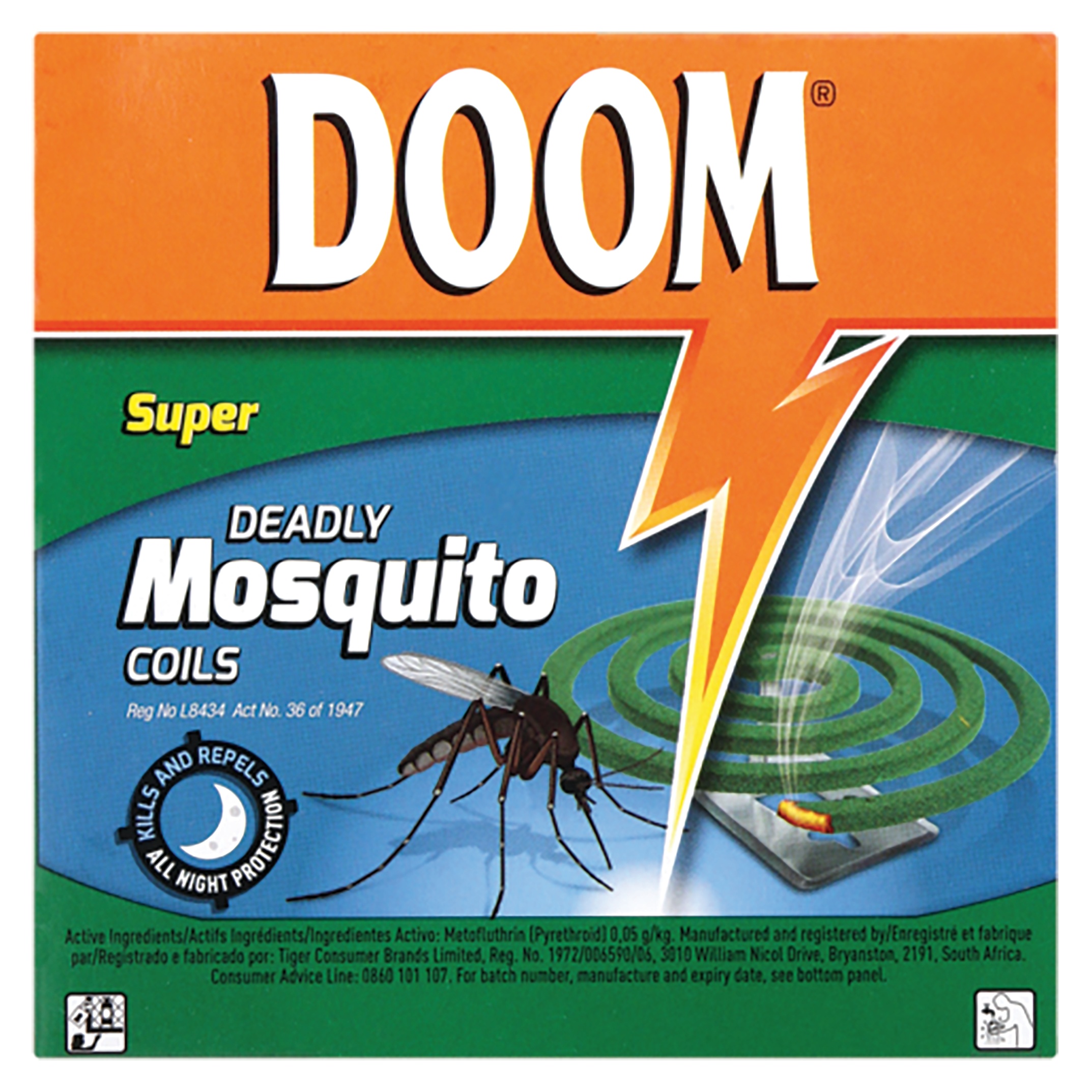 Doom Insect Coils Mosquito Regular 125g