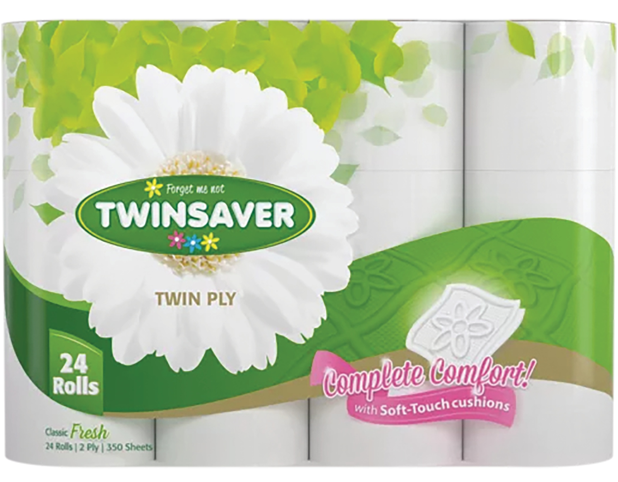 Twinsaver Toilet Paper 2 Ply Lux White 24'S