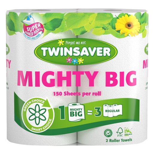 Twinsaver Paper Towel Roll Mighty Big 2'S
