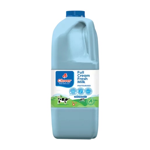 Clover Milk Fresh Full Cream Square Bottle 1L