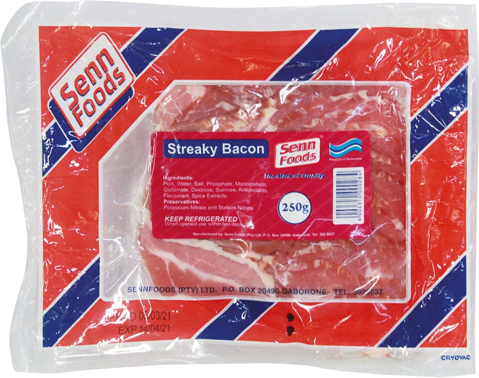 Senn Bacon Streaky 1Kg