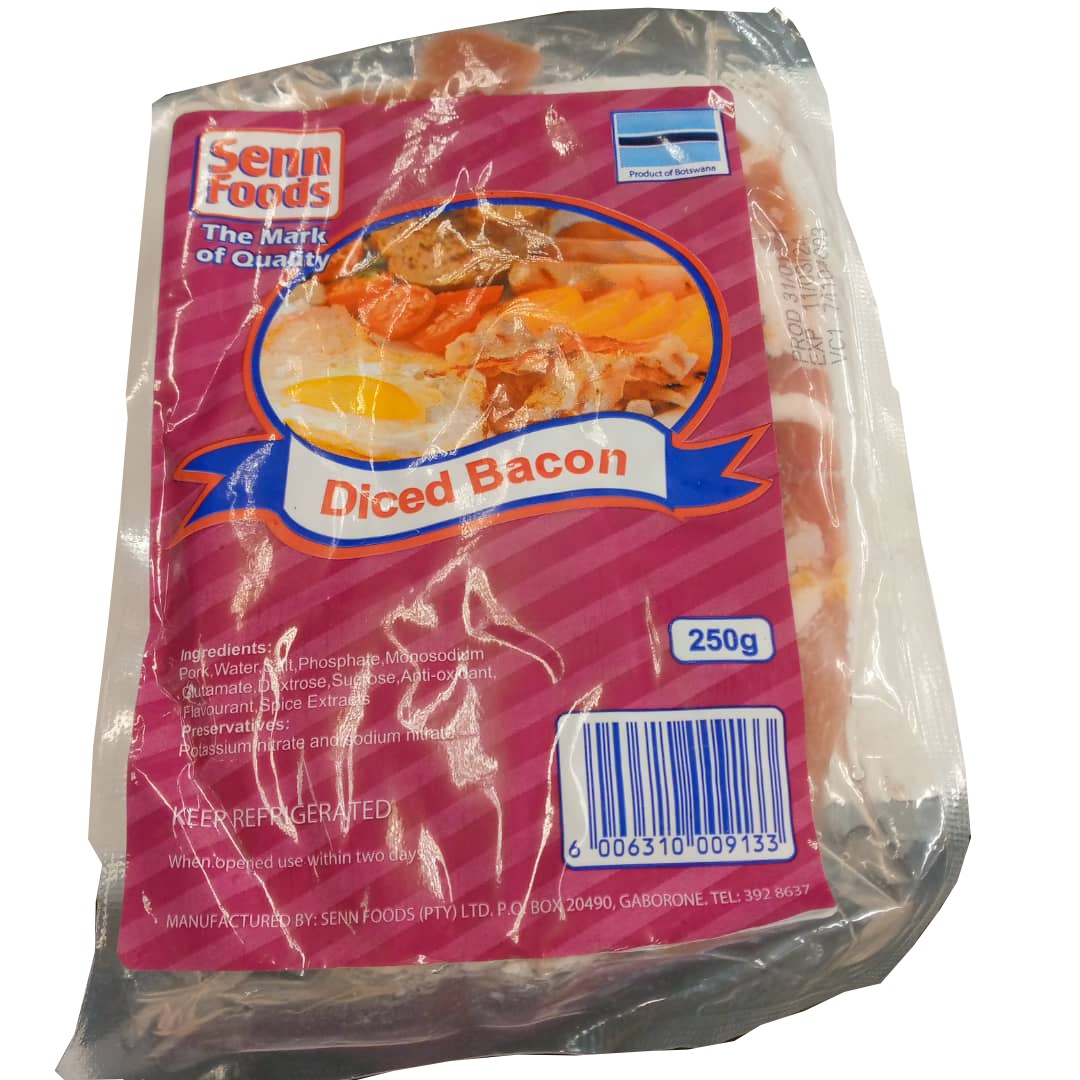 Senn Bacon Diced 250G