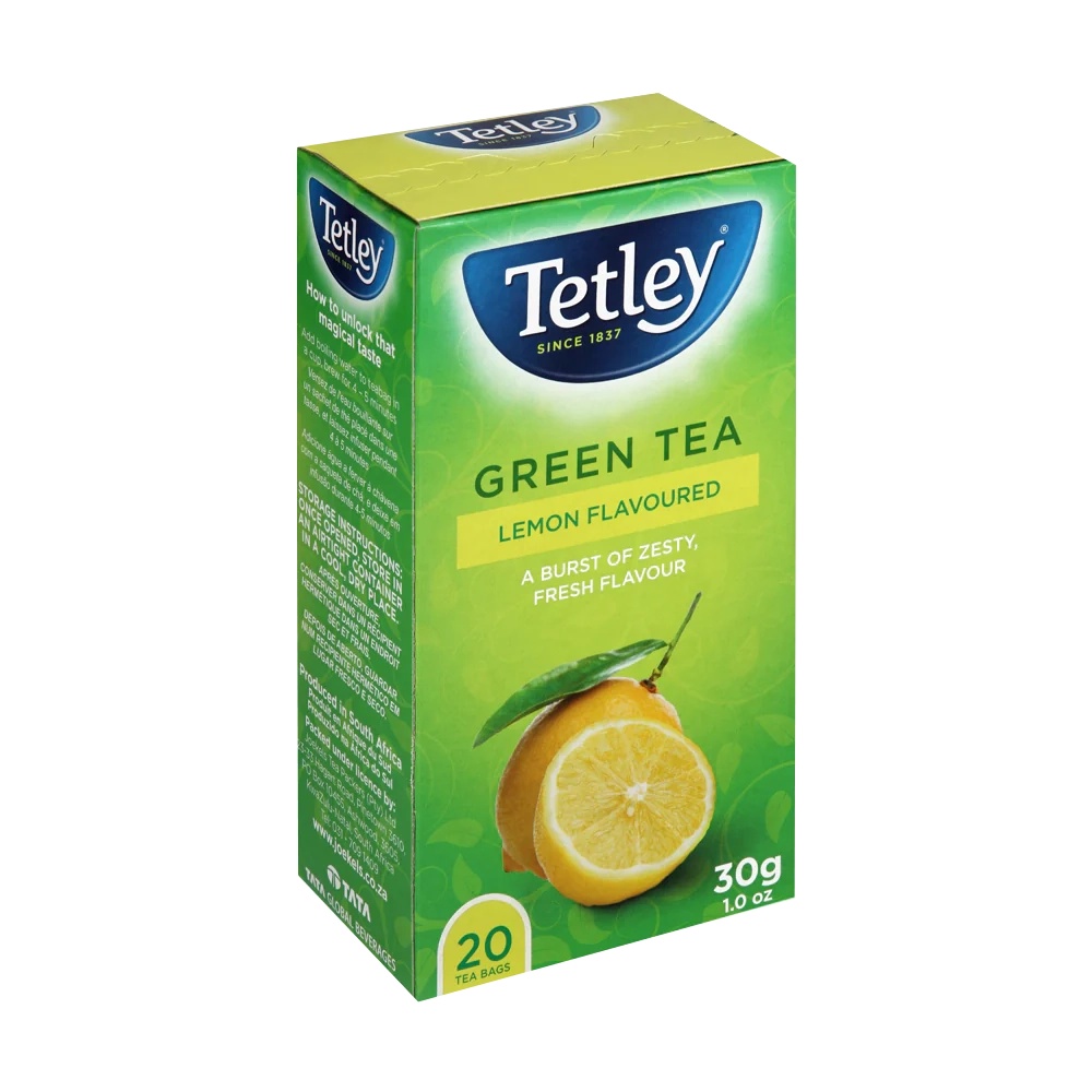 Tetleys Tea Bags Pure Green Lemon 20's