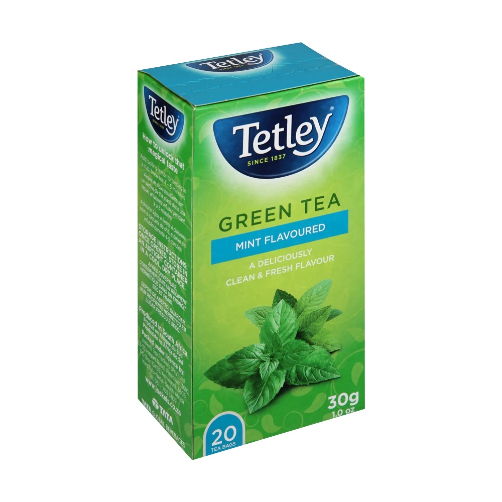 Tetleys Tea Bags Pure Green Mint 20