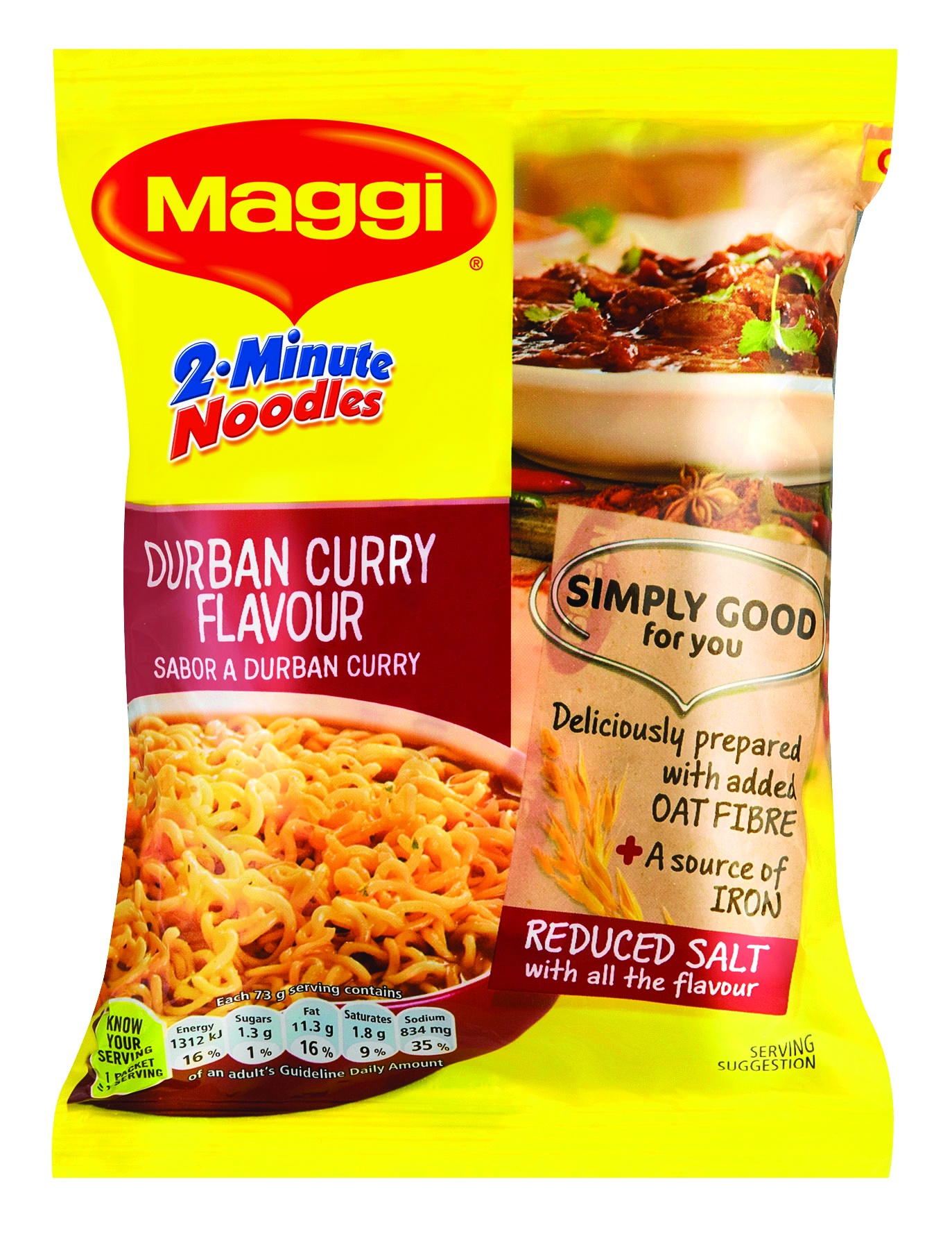 Maggi Noodles M/Pack 68G Durban Curry 5'S