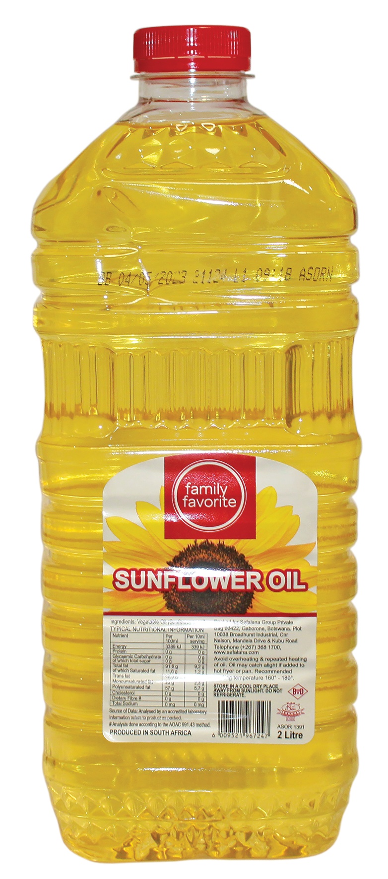 Family Favorite Cooking Oil Pure Sunflower 2l