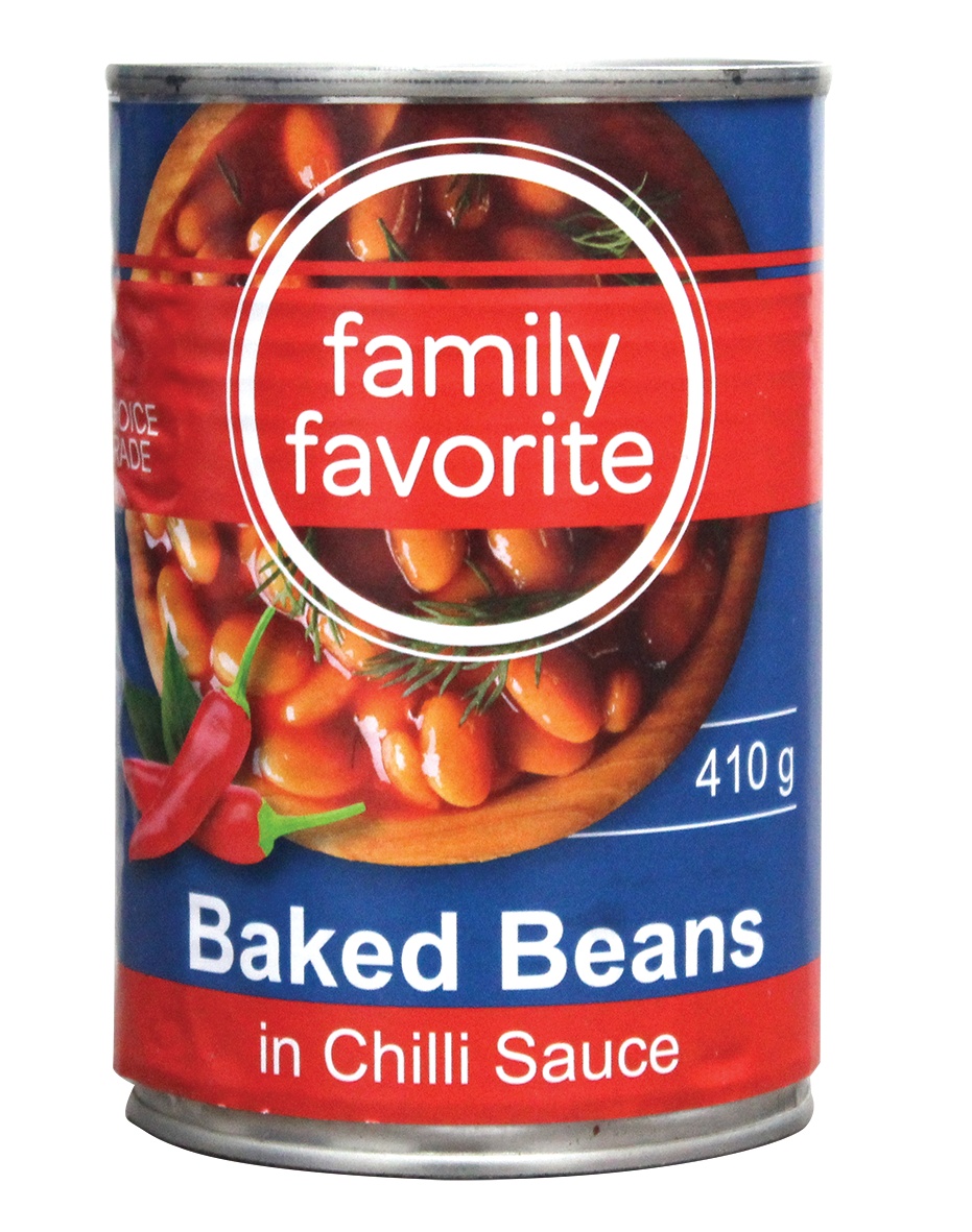 Family Favorite Vegetable Baked Beans In Chilli 410Gr