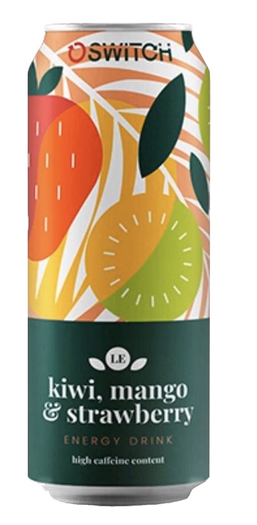 Switch Energy Drink Kiwi, Mango & Strawberry 500ml